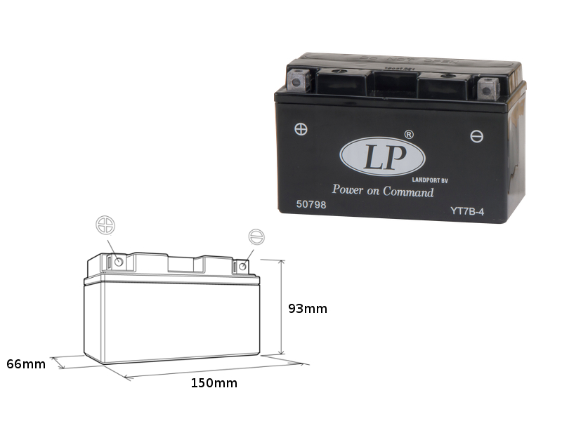 LANDPORT akumulátor YT7B-4 (MS LT7B-4) 12V 6,5AH 148X64X90 bezúdržbový - (6) (LANDPORT akumulátor YT7B-4 (MS LT7B-4) 12V 6,5AH 148X64X90 bezúdržbový)